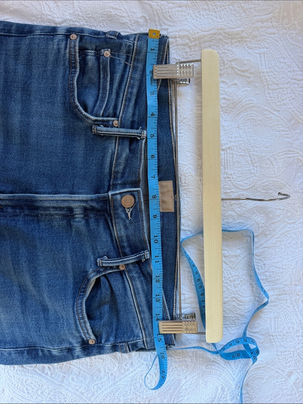 Mother The Rascal Blue Denim Jeans 31 - Picture 4 of 7